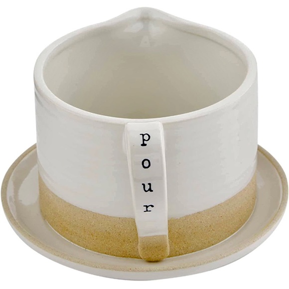 NWT Mud Pie Stoneware Saucer Boat - Picture 3 of 7